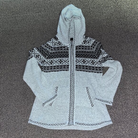 Papillon Zip Up Hooded Knit Sweater - Picture 1 of 4